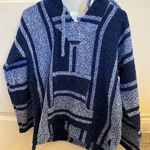 Blue pullover jackets